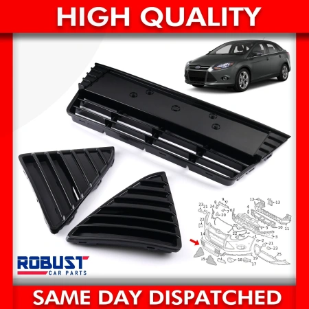 Решетка треугольная переднего бампера Focus III 2011-2015